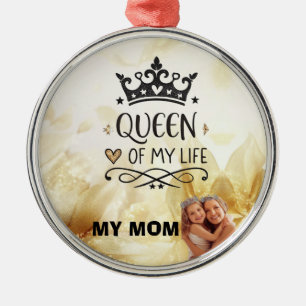 Ornamento De Metal Elegante Rainha da minha Vida - minha mãe