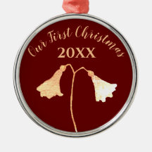 Elegante Vermelho Floral Dourado Romântico Primeir