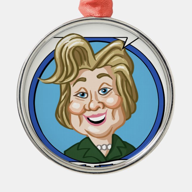 Ornamento De Metal Eleição 2016 de Hilary Clinton (Frente)