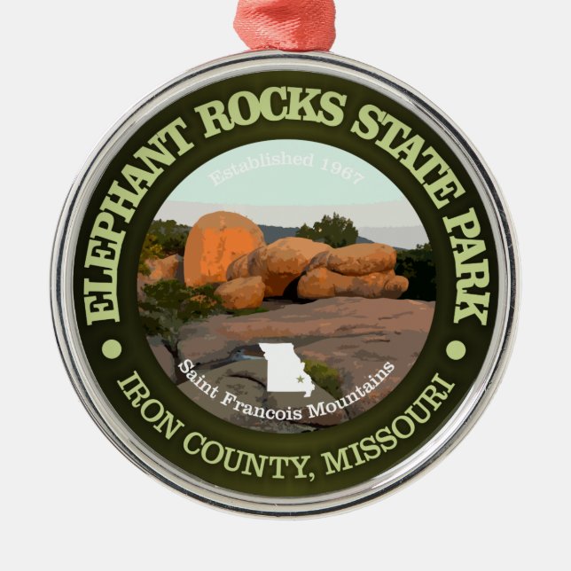 Ornamento De Metal Elephant Rocks SP (Frente)