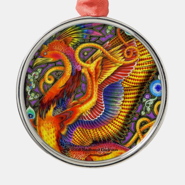 Ornamento De Metal Elipharon Premium Round Ornament (Frente)