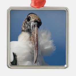 Ornamento De Metal Elvis - Wood Stork - Ornament Premium
