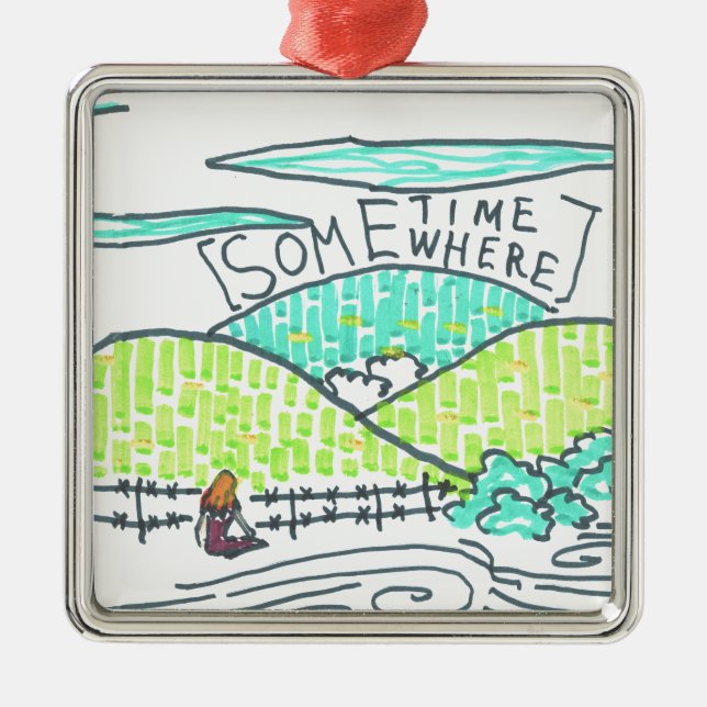 Ornamento De Metal Em algum lugar / Algum tempo (Frente)