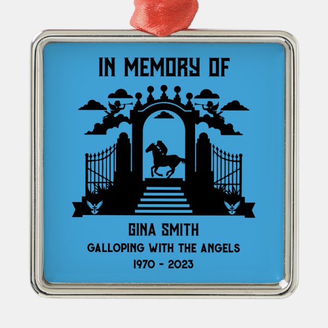 Ornamento De Metal Em Cavaleiros de Memória Funerais (Frente)