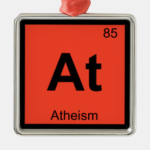 Ornamento De Metal Em - Filosofia do Ateísmo Química Símbolo