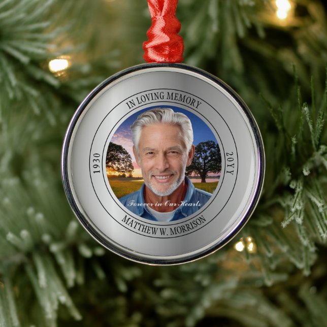 Ornamento De Metal Em Loving Memory Photo Memorial Keepape (Árvore)