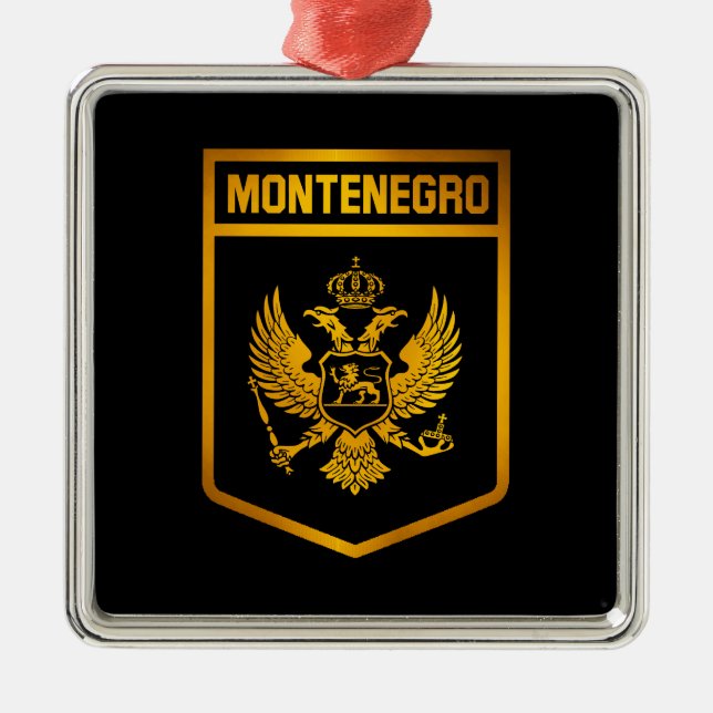 Ornamento De Metal Emblem Montenegro (Frente)