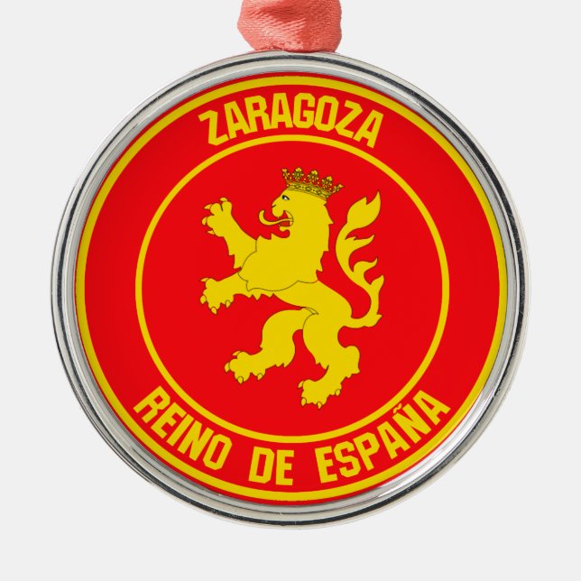 Ornamento De Metal Emblem Redonda de Saragoça (Frente)