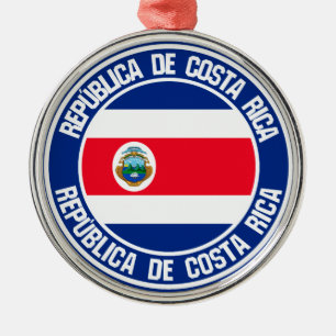 Ornamento De Metal Emblem redondo da Costa Rica