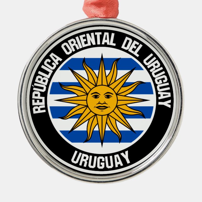 Ornamento De Metal Emblem Uruguay Round (Frente)