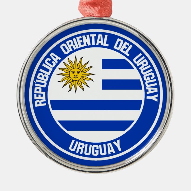 Ornamento De Metal Emblem Uruguay Round (Frente)