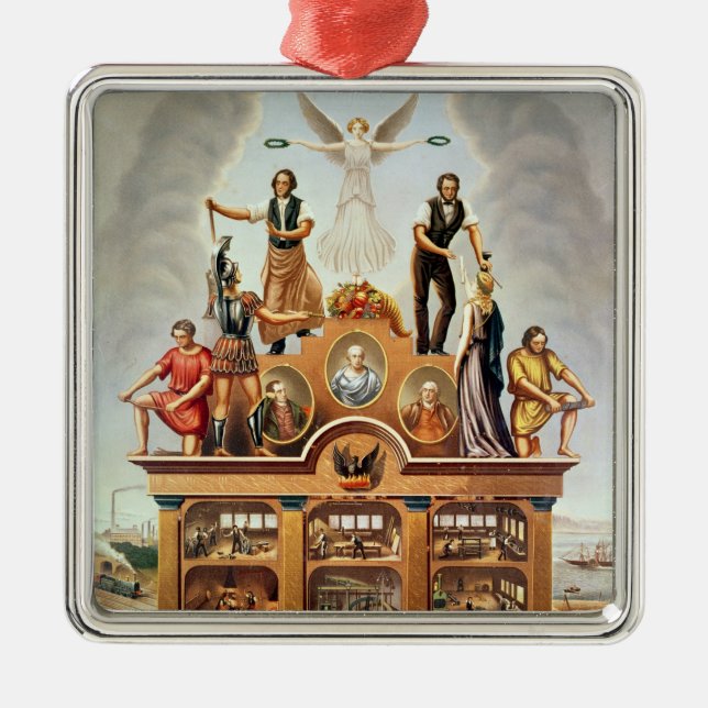 Ornamento De Metal Emblema de comércio da sociedade amalgamada (Frente)