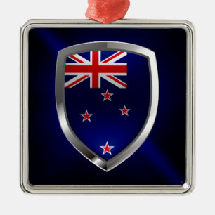 Ornamento De Metal Emblema metálico de Nova Zelândia