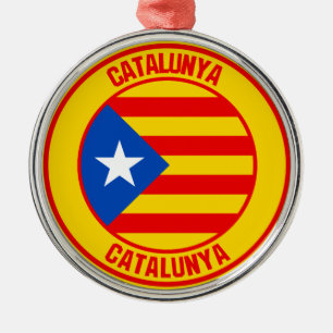 Ornamento De Metal Emblema Redondo da Catalunha