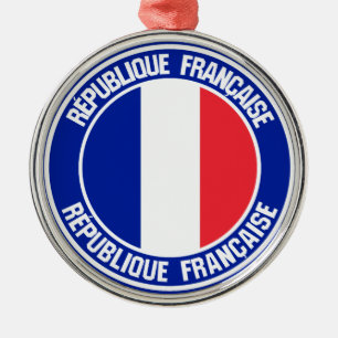 Ornamento De Metal Emblema Redondo da França