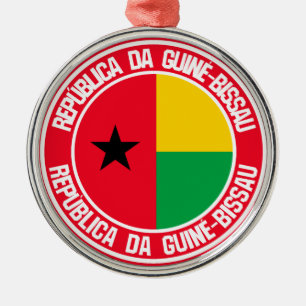 Ornamento De Metal Emblema redondo da Guiné-Bissau