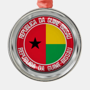 Ornamento De Metal Emblema redondo da Guiné-Bissau