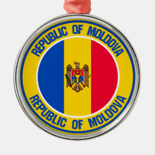 Ornamento De Metal Emblema Redondo da Moldávia