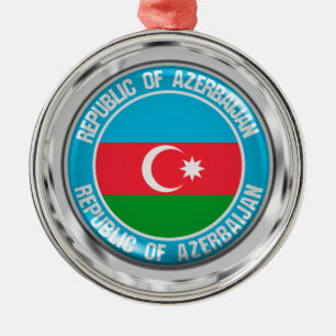 Ornamento De Metal Emblema redondo de Azerbaijan