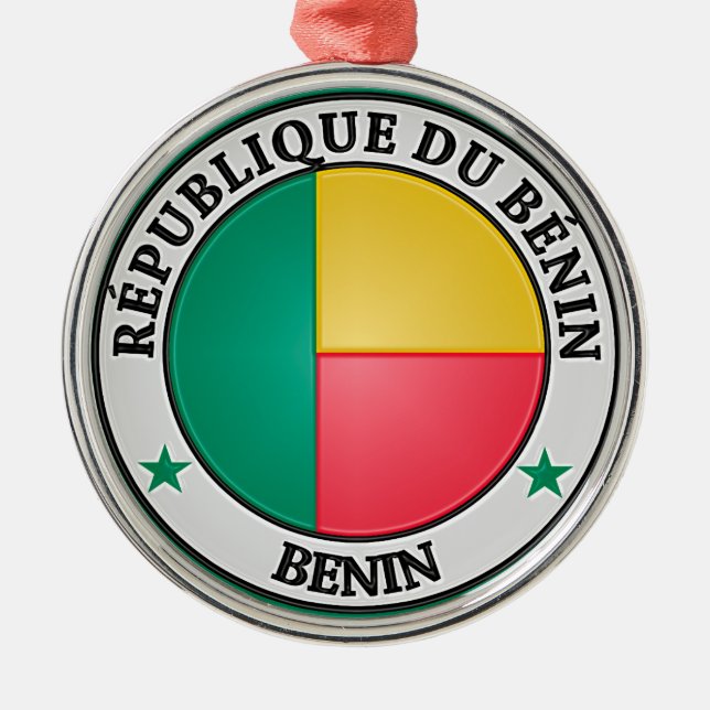 Ornamento De Metal Emblema redondo de Benin (Frente)