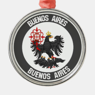 Ornamento De Metal Emblema Redondo de Buenos Aires