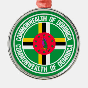 Ornamento De Metal Emblema redondo de Dominica