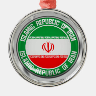 Ornamento De Metal Emblema redondo de Irã