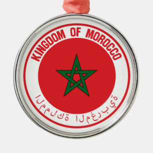 Ornamento De Metal Emblema redondo de Marrocos