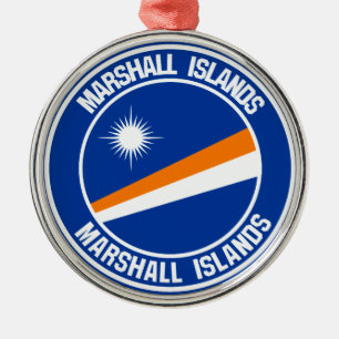 Ornamento De Metal Emblema redondo de Marshall Islands