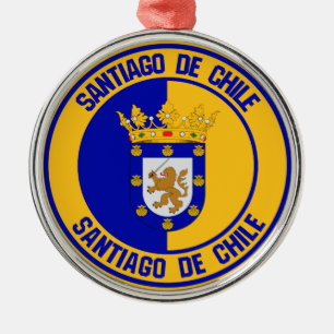 Ornamento De Metal Emblema Redondo de Santiago