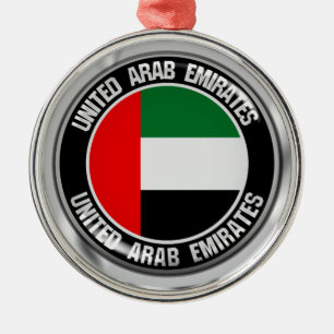 Ornamento De Metal Emblema redondo de United Arab Emirates