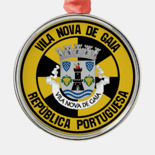 Ornamento De Metal Emblema Redondo de Vila Nova de Gaia