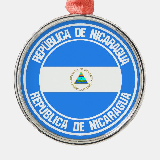 Ornamento De Metal Emblema Ronda Nicarágua (Frente)