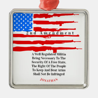 Ornamento De Metal Emenda Personalizada do segundo de Bandeira Americ