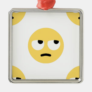 Ornamento De Metal emoji eye roll