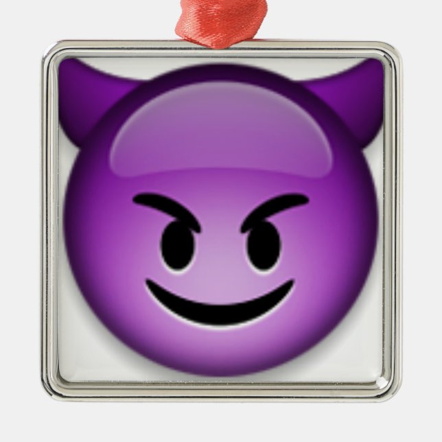 Ornamento De Metal Emoji impertinente enfrenta (Frente)