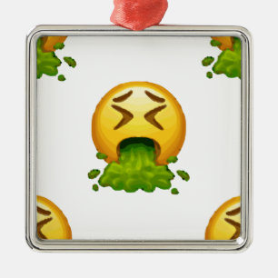 Ornamento De Metal emoji vomitando