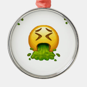 Ornamento De Metal emoji vomitando
