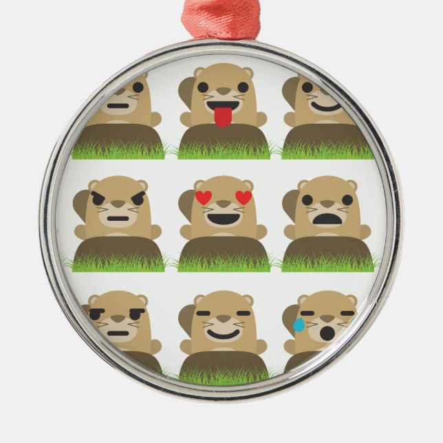 Ornamento De Metal emojis de moinho (Frente)