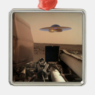 Ornamento De Metal Encontro estrangeiro dos pires do UFO da