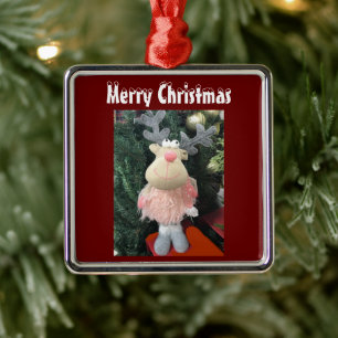 ORNAMENTO DE METAL **ENFEITES DE NATAL "MISS" REINDEER**