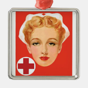 Ornamento De Metal Enfermeira