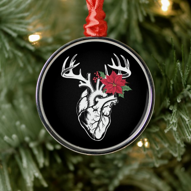 Ornamento De Metal Enfermeiro Anatomia Cardíaca Reindeer Cath Lab RN (Árvore)