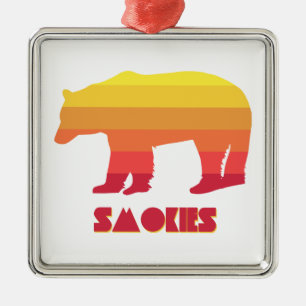 Ornamento De Metal Enfumaçados Rainbow Bear