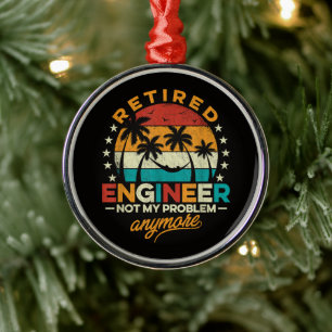 Ornamento De Metal Engenheiro Aposentado Não É Mais Meu Problema