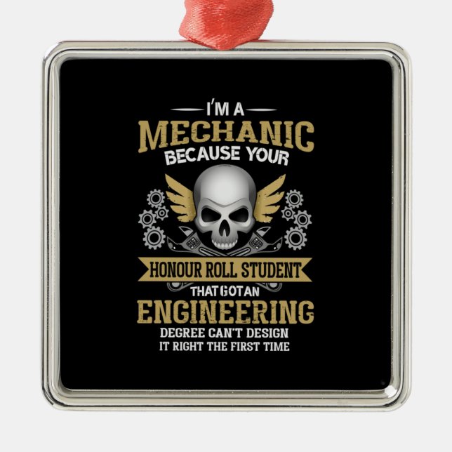 Ornamento De Metal Engenheiro Eu Sou Uma Engenharia Mecânica (Frente)