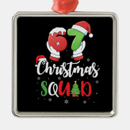 Ornamento De Metal Engraçado 67 Seis Sete Brianrot Natal Esquadra