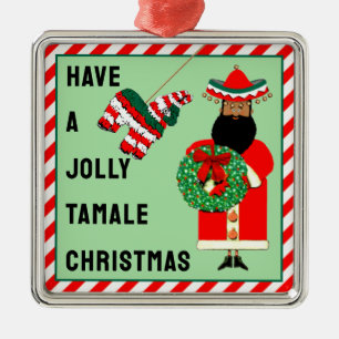 Ornamento De Metal Engraçado Coletivo de Natal Mexicano