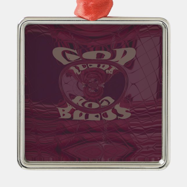 Ornamento De Metal Engraçado Deus abençoe kenya Hakuna Matata Girafas (Frente)