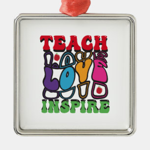 Ornamento De Metal Ensinar Amor